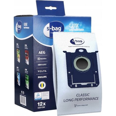 12 sacs de performance longs ELEKTROLUX E201SM S-Bag (1/5)