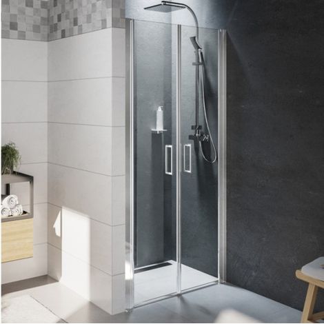 Double porte de douche battante en niche NOVIK 111 RIHO 100x200 cm (1/2)