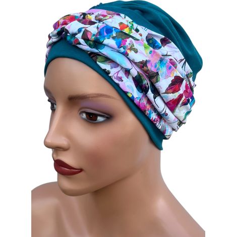 Turban de printemps pour femme Lena 024-467, foulard doux, également adapté après chimiothérapie (1/5)