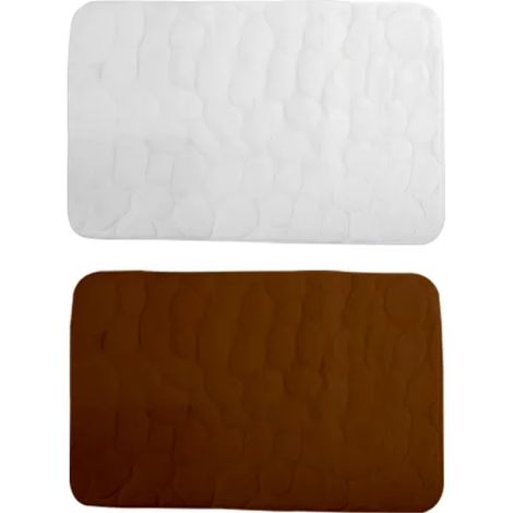 TAPPETINO DA BAGNO MODELLO GALETS CM.40X60  CHOCOLATE   Idroweb
