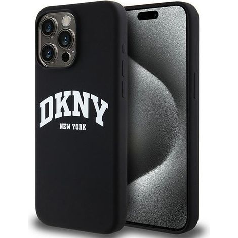 Coque MagSafe en silicone liquide dkny noire pour iPhone 13 Pro Max (1/5)