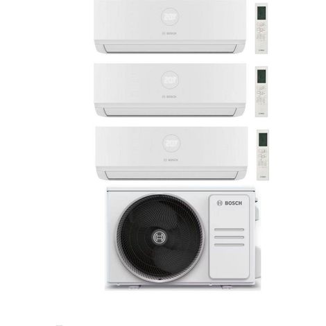 Bosch Climatiseur Trial Split Climate 3000i 7+7+9 avec 5000M 105/4 E Inverter R 32 Wi-Fi en option Classe A++