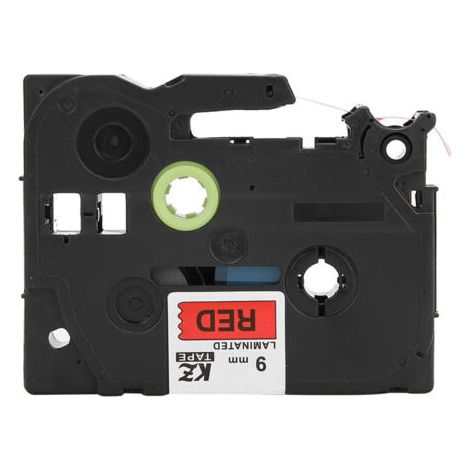 Ruban adhésif 9mm pour machines Brother TZe-421 TZE-621 TZE-721 PT E100b E300 (Kze-721 lettres noires sur fond rouge) (1/5)