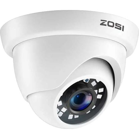 Caméra de sécurité, 1080P Full-HD, design étanche, Blanc (1/2)