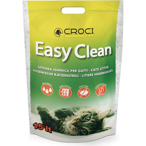 Litière en Silicone pour Chats - Litière des Sable pour Chats en Cristaux des Silicium - Litière pour Chats à Absorption Élevée et Facile à Nettoyer, 15 L (1/5)