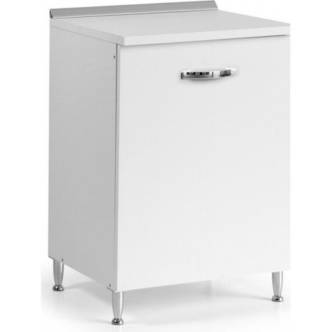 Base per cucina con 1 anta colore bianco frassinato Cm 60x50xH 85 (1/4)