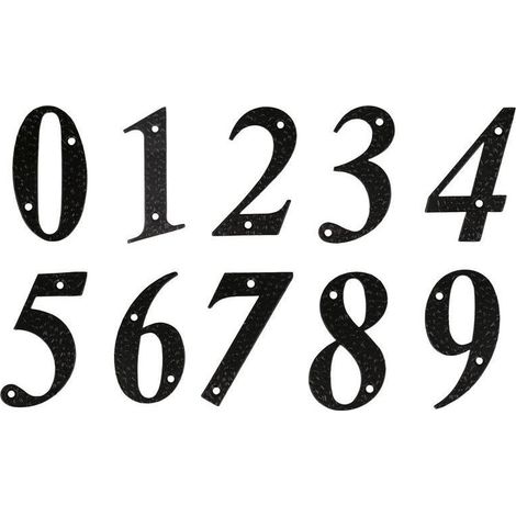 NUMERO 3-4" ACERO NEGRO (D) - AMIG