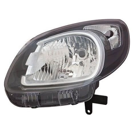 Phare avant gauche H4 noir Renault Kangoo depuis 2013