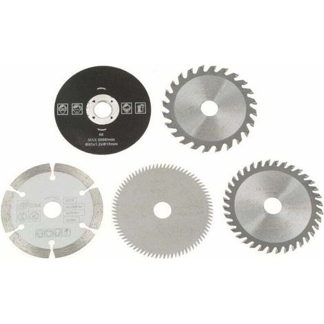 5pcs 85mm Diamètre Intérieur 15mm Mini-carbure Circulaire lame de Scie pour l'outil de Coupe 24 dents TCT /Plastique 36 dents /80 Dents HSS /Diamant /Résine Lame de Scie, Durable-ARCAN (1/4)