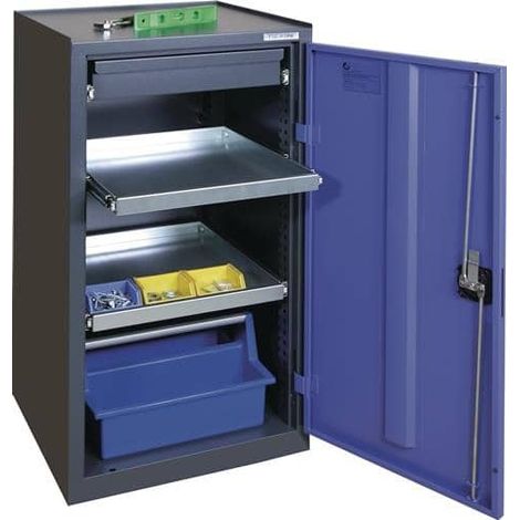 TECWERK Werkzeug-/Beistellschrank H1000xB500xT500mm 1Schubl.,2Bd.anthrazit/blau TECWERK (1/2)