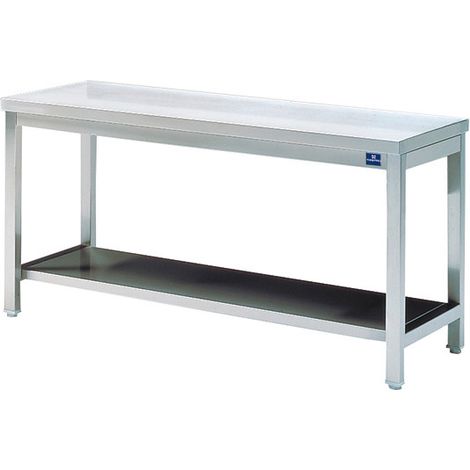 Table Inox de Travail avec Étagère - Gamme 600 - Virtus