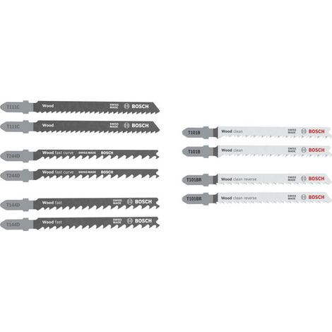 Bosch Accessories 2607012069 Stichsägeblatt Set Wood Basic, 10-tlg. 1 St. (1/2)