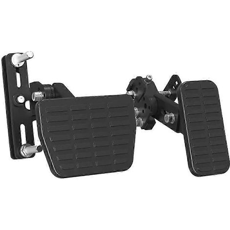 Rallonge de pédale adaptée aux conducteurs de petite taille. Frein et accélérateur antidérapants, réglables en angle et en longueur. Modèle universel. (1/5)