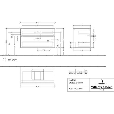 Villeroy & Boch C12500AH WTUS Collaro C12500 1000x548x500mm 2