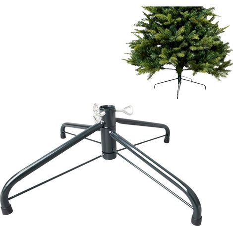 22 x 40cm Heavy-Duty Metal Christmas Tree Stand with Adjustable Screws and Foldable Base (1/5)