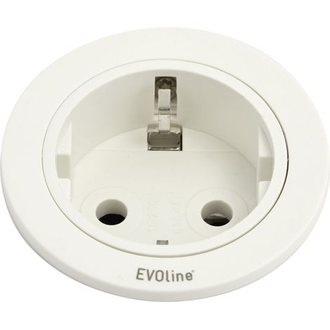 EVOline 159280004300 Einbau-Steckdosenleiste 1fach Weiß  1 St.