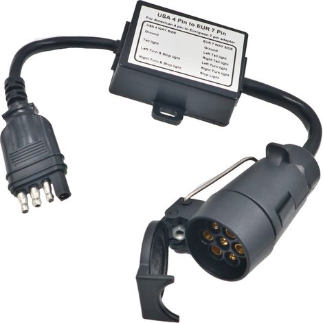 American 4-pin to European 7-pin separated brake light circuit, tail light circuit separation