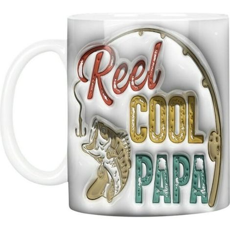 Mug Fête des Pères, mug gonflable « Le Meilleur Mug du Monde » 325 ml (11 oz), design par sublimation, « L'Homme »