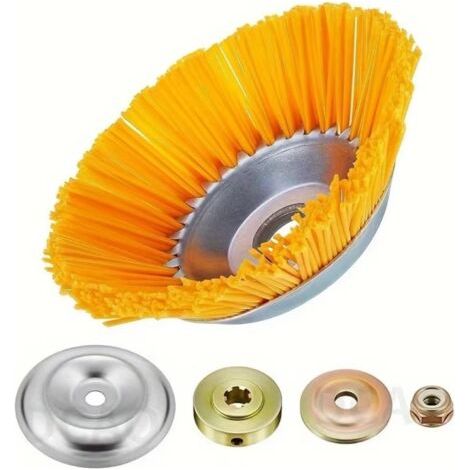 kimeo G80 Pro  Tête de Coupe en Nylon résistante, adaptée aux tondeuses à Gazon et Coupe-Bordures, pour Un désherbage Efficace Jaune - (1/5)