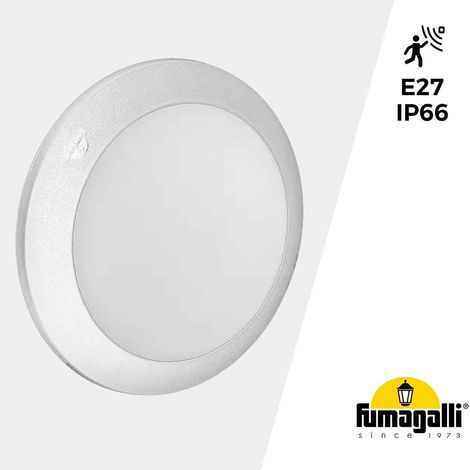 Applique ou plafonnier avec capteur FUMAGALLI BERTA E27 - Blanc