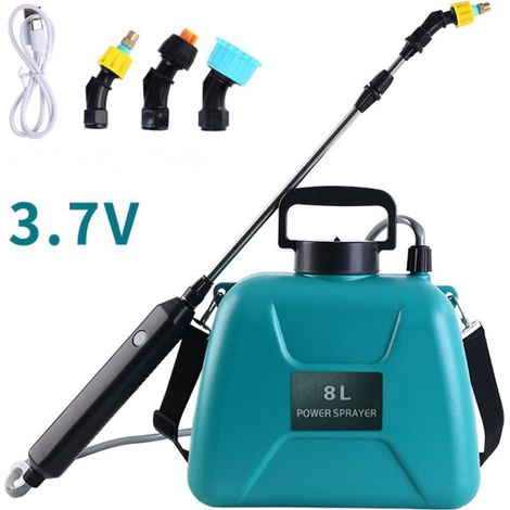 Pulvérisateur électrique 8L – Pression réglable – 3 buses interchangeables – Autonomie 3h – Poteau télescopique extensible 22,8 pouces (1/5)