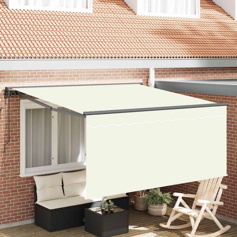 Einziehbare Markise Creme 300 x 250 cm Polyester und Aluminium (1/5)