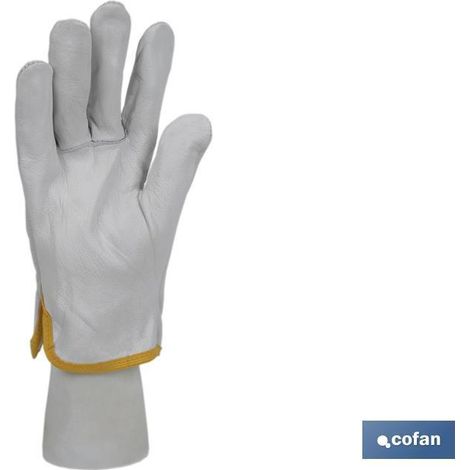 Guantes estilo conductor de piel de cabrito de Perfecta adaptación y tacto excelente en Pack de 12 unidades COFAN T-10 (Blíster 12 pares)