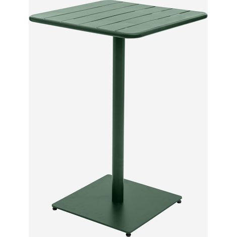 Hesperide – Table haute de jardin 2 places en acier – Traitement antirouille époxy – Dimensions L. 65 x P. 65 x H. 100 cm – Pour extérieur design