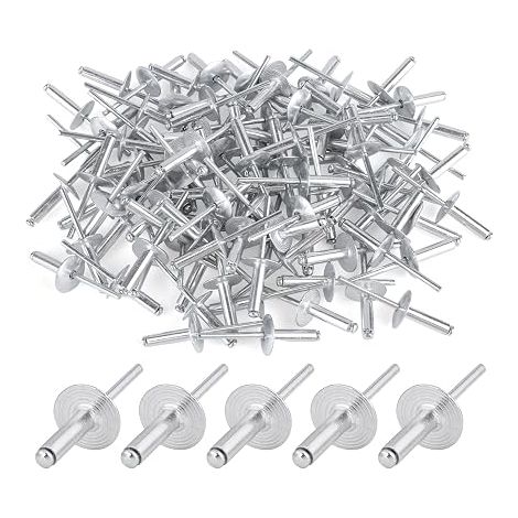 Rivets en aluminium avec grande tête 0,5 x 20mm (16mm) pour véhicules automobiles Meubles Équipement mécanique (1/5)