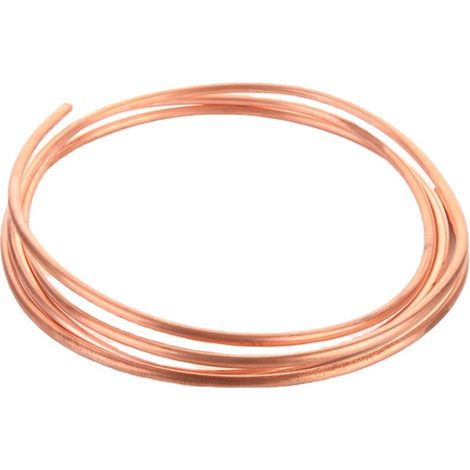 Tube cuivre 2 m, Ø extérieur 2 mm x intérieur 1 mm, tuyau souple rond pour climatisation et plomberie, cuivre pur (1/5)