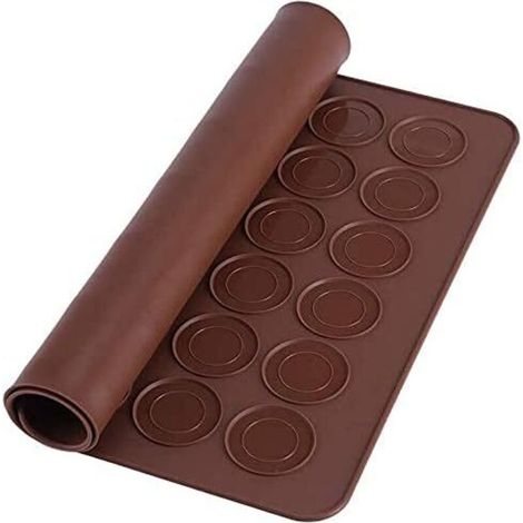 1 piece of silicone macaron baking mat with 48 wells, non-stick coated, silicone macaron baking mat 38 x 28 cm (1/5)