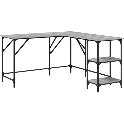 Maison Exclusive - Schreibtisch Grau Sonoma 139x139x75 cm Holzwer