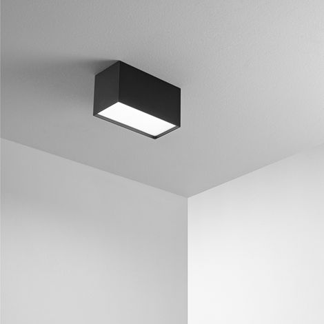 Plafoniera Moderna Tric Metallo Nero Led 20W 3000K Ip20 (1/2)