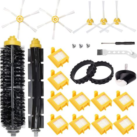 Kit de Rechange Accessoires pour iRobot Roomba série 700 760 770 780 790 Aspirateur (Brosse Principale, Filters, Roulette, Surface des pneus) Kit de 18 pièces (1/5)