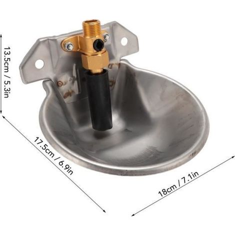 Abreuvoir Automatique Mouton - Acier Inoxydable - Pour Élevage Ovin Extérieur ou Intérieur - 1 Pièce (1/4)