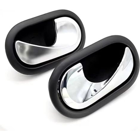 Poignée de porte intérieure d’intérieur de voiture compatible avec Renault Master MK3 Megane II Clio III Scenic II - Chrome (1/3)
