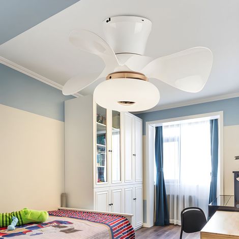 Ventilateur Plafonnier Moderne avec Éclairage LED Variable et Fonction Minuterie-Blanc (1/5)