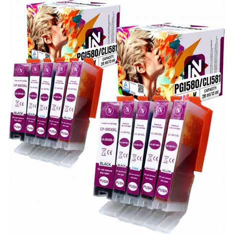 Inchiostro Inkdigo PGI580 CLI581 compatibile con Canon Pixma TR7520 TS6150 TR8550, certificato TÜV. (1/5)