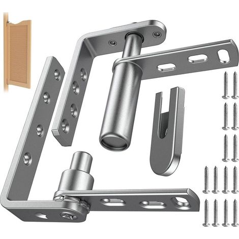 Charnières de porte battante en acier inoxydable 304 – Fermeture automatique – Pour portes à persiennes – Lot de 1 (1/5)