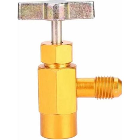 HOXILEELEORobinet réfrigérant - AUCUNELY - Laiton-1 - Laiton - Filetage 1/2 pouce (15x21) - Compatible R-134a (1/5)