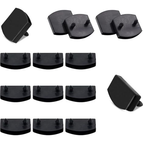 Bardusch-Embouts Latte Sommier 55mm x 10mm, Capuchon Remplaçable Noir 100% PP (1/5)