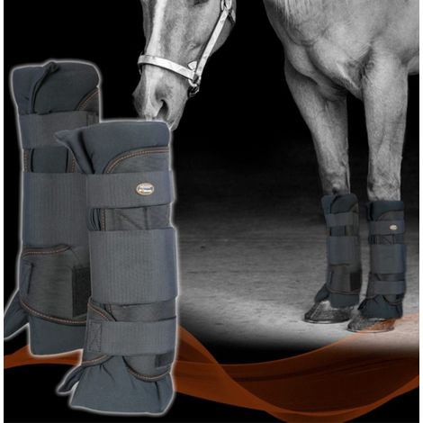 Pony, Schwarz: Pferde Schienbeinschoner aus Neopren und Bio-Keramik (1/5)
