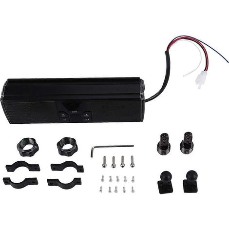 Autoradio moto avec lecteur MP3, ports USB et AUX, et radio FM. (1/4)
