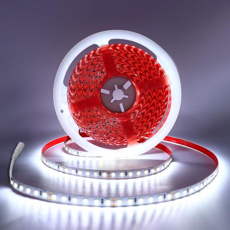 Bande LED 10M Blanc Chaud 3000K 24V Ruban LED Autocollante, 120leds/M 2835 LED, Bande dimmable, Bande LED IP20 DIY pour la décoration intérieure de la Maison, sans Alimentation (1/5)