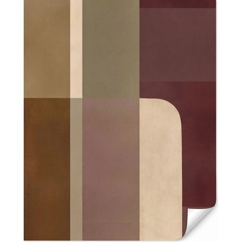 Carta da Parati Pianure - Astratto - Bordeaux - Linee 260x300 cm