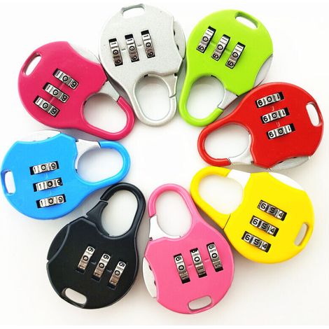 SABIR 9 Pièces Cadenas à Combinaison, Differentes Couleurs étanche & Antirouille Cadenas a Code 3 Chiffres, mini Cadenas de Securite, pour L'école, Casiers, Gym, Porte Exterieur, Casier - 351248mm (1/5)