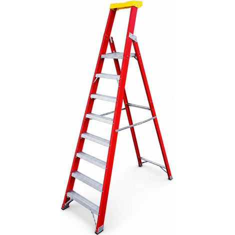 Escalera Profesional de Fibra de Vidrio T-MAX de 9 Peldaños (1/5)