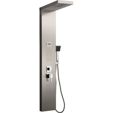 Colonne de douche hydromassante en acier inoxydable, argenté (1/5)