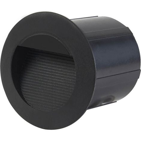 Faretto incasso esterno tondo nero LED 3W 3000K Italux Piani (1/2)