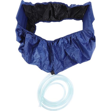 Housse de nettoyage pour climatiseur bleue imperméable en Oxford 130 cm, protection murale anti-éclaboussures, entretien clim (1/5)